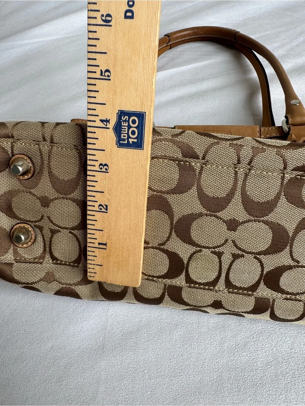 Coach Hamptons Signature Canvas Carryall F13065 signature C brown tan vintage